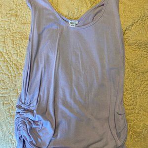 Lavender colored tank from Garage. Ruched sides